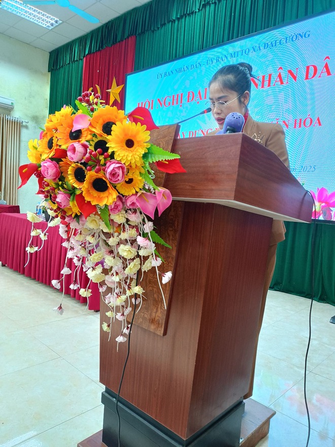 XÃ  ĐẠI CƯỜNG TỔ  CHỨC HỘI NGHỊ ĐẠI BIỂU NHÂN DÂN BÀN  VIỆC  XÂY DỰNG ĐỜI SỐNG VĂN HOÁ Ở CƠ SỞ NĂM 2025; - Ảnh 4.