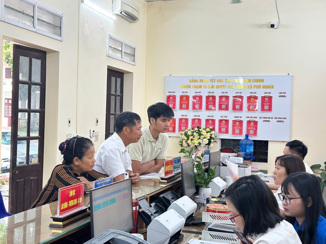 Sau 10 ngày vận hành, Điểm phục vụ hành chính công của xã Phú Nghĩa đã tiếp nhận và xử lý trên 1.000 hồ sơ hành chính. - Ảnh 5.