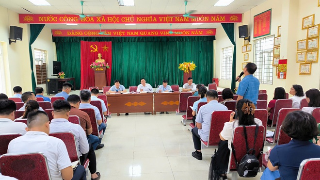 LÃNH ĐẠO UBND XÃ THƯ LÂM LÀM VIỆC VỚI CÁC ĐƠN VỊ ĐANG THỰC HIỆN CÁC DỰ ÁN XÂY DỰNG CƠ SỞ VẬT CHẤT TRƯỜNG HỌC TRÊN ĐỊA BÀN XÃ- Ảnh 3.