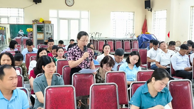 LÃNH ĐẠO UBND XÃ THƯ LÂM LÀM VIỆC VỚI CÁC ĐƠN VỊ ĐANG THỰC HIỆN CÁC DỰ ÁN XÂY DỰNG CƠ SỞ VẬT CHẤT TRƯỜNG HỌC TRÊN ĐỊA BÀN XÃ- Ảnh 5.