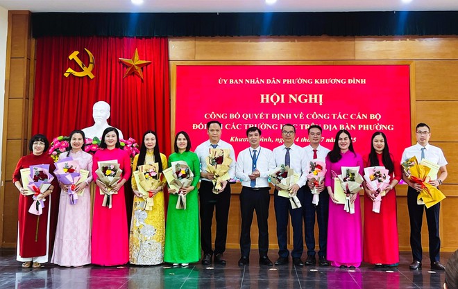 Khương Đình: Công bố quyết định về công tác cán bộ đối với các trường học trên địa bàn phường- Ảnh 4.