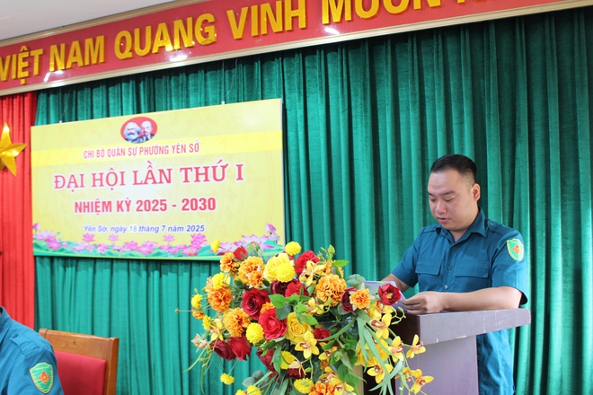 Đại hội Chi bộ Quân sự phường Yên Sở- Ảnh 5.