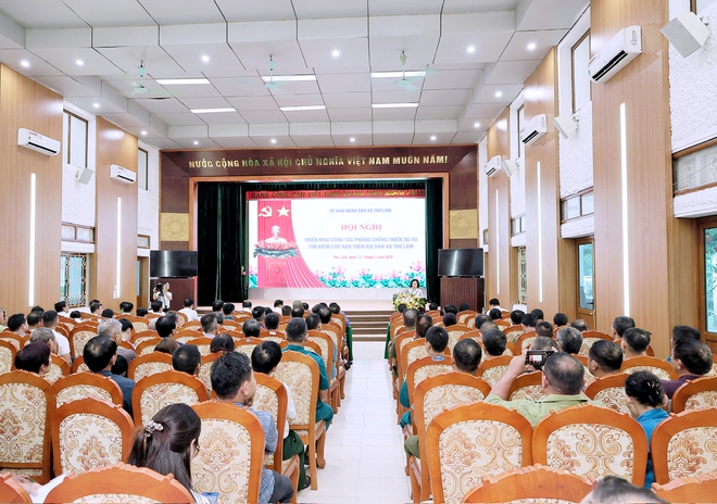 UBND XÃ THƯ LÂM TỔ CHỨC HỘI NGHỊ TRIỂN KHAI CÔNG TÁC PHÒNG, CHỐNG THIÊN TAI VÀ TÌM KIẾM CỨU NẠN ỨNG PHÓ CƠN BÃO SỐ 3.- Ảnh 1.