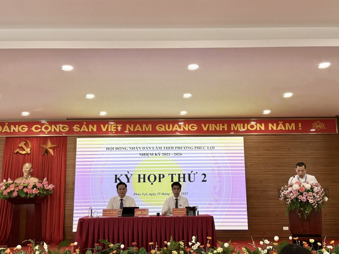Kỳ họp thứ 2 - HĐND lâm thời phường Phúc Lợi nhiệm kỳ 2021 - 2026- Ảnh 3.