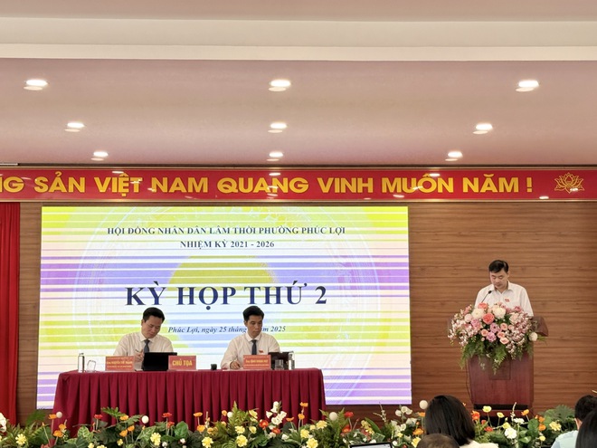 Kỳ họp thứ 2 - HĐND lâm thời phường Phúc Lợi nhiệm kỳ 2021 - 2026- Ảnh 2.