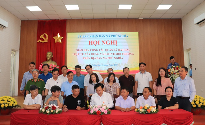 UBND xã Phú Nghĩa tổ chức Hội nghị giao ban công tác quản lý đất đai, trật tự xây dựng và bảo vệ môi trường- Ảnh 6.