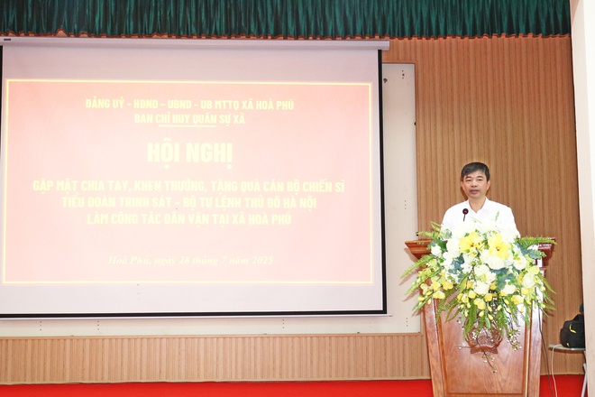 Hội nghị gặp mặt, chia tay, khen thưởng và tặng quà các chiến sĩ Tiểu đoàn Trinh sát 20 – Bộ Tư lệnh Thủ đô Hà Nội- Ảnh 4.
