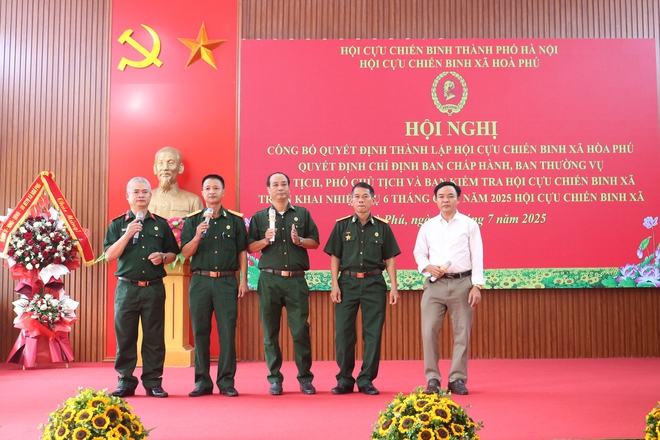 Ban chấp hành Hội Cựu Chiến Binh xã Hòa Phú tổ chức Hội nghị công bố quyết định thành lập Hội CCB xã- Ảnh 6.