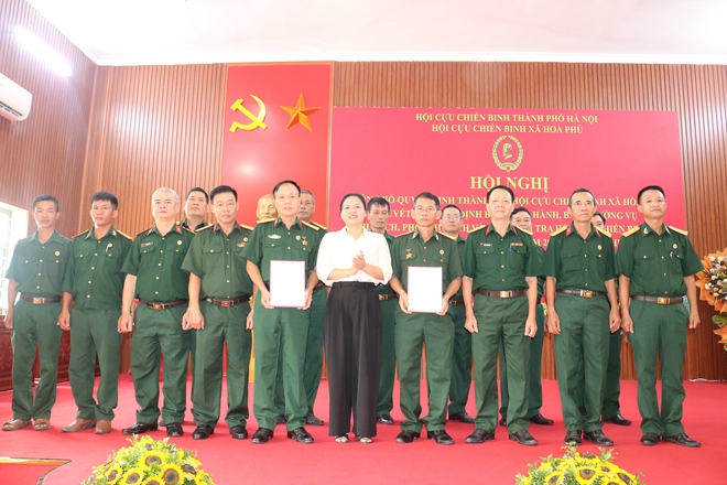Ban chấp hành Hội Cựu Chiến Binh xã Hòa Phú tổ chức Hội nghị công bố quyết định thành lập Hội CCB xã- Ảnh 1.