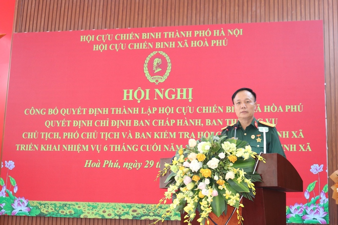 Ban chấp hành Hội Cựu Chiến Binh xã Hòa Phú tổ chức Hội nghị công bố quyết định thành lập Hội CCB xã- Ảnh 5.