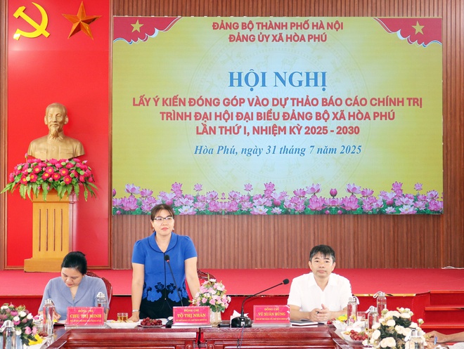 Xã Hòa Phú: Hội nghị xin ý kiến đóng góp ý kiến vào dự thảo báo cáo chính trị trình Đại hội đại biểu Đảng bộ xã Hòa Phú lần thứ I

- Ảnh 1.