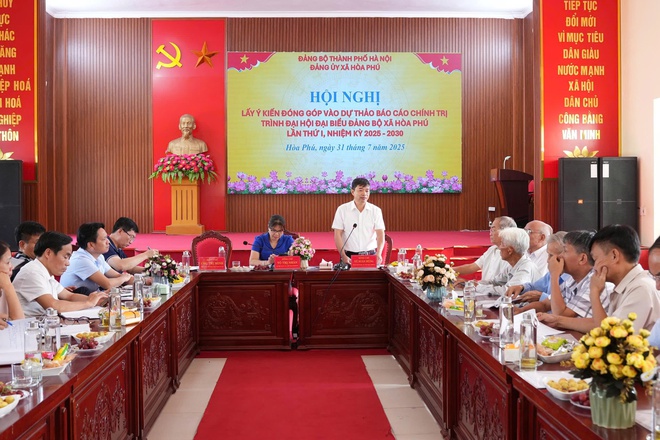 Xã Hòa Phú: Hội nghị xin ý kiến đóng góp ý kiến vào dự thảo báo cáo chính trị trình Đại hội đại biểu Đảng bộ xã Hòa Phú lần thứ I

- Ảnh 3.