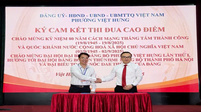 Phường Việt Hưng phát động thi đua cao điểm chào mừng kỷ niệm 80 năm Cách mạng Tháng Tám và Quốc khánh 2/9, chào mừng Đại hội Đại biểu Đảng bộ phường Việt Hưng lần thứ I- Ảnh 6.