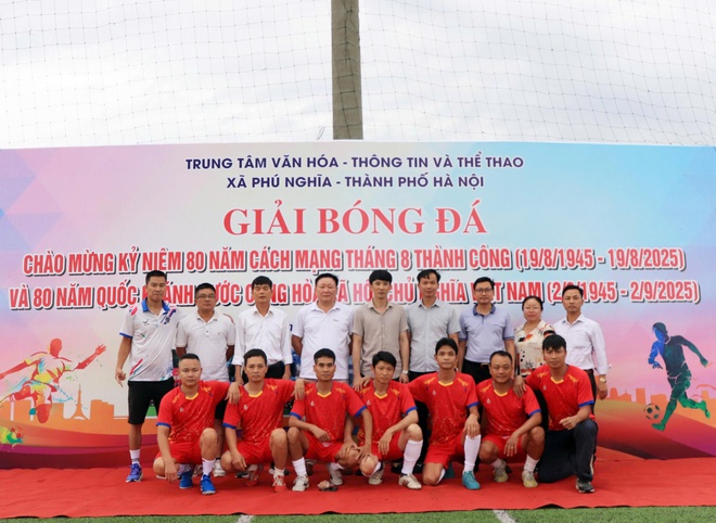 Xã Phú Nghĩa tổ chức thành công Giải bóng đá chào mừng kỷ niệm 80 năm Cách mạng Tháng Tám và Quốc khánh 2/9- Ảnh 6.