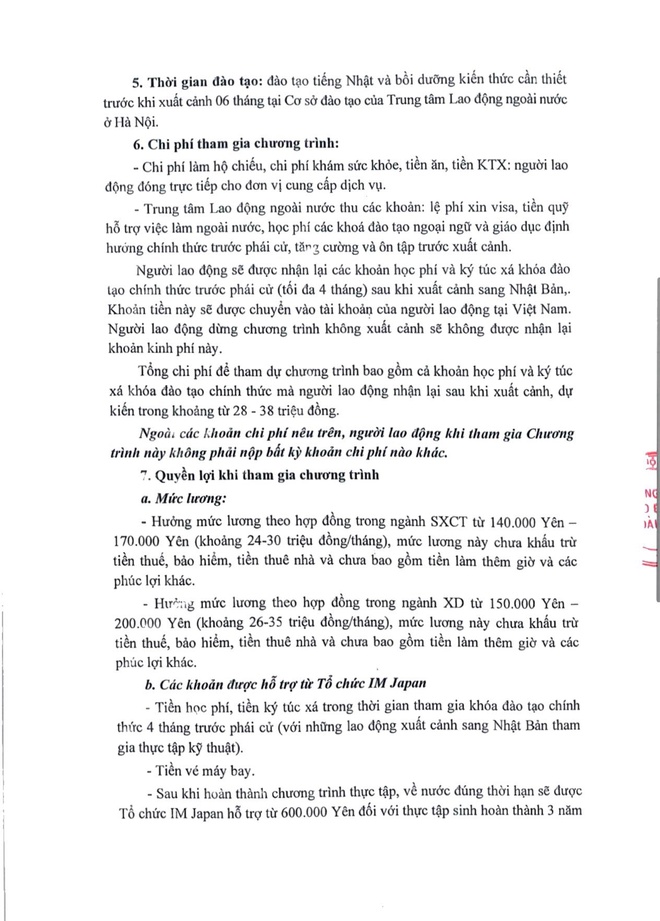 THÔNG BÁO KẾ HOẠCH TUYỂN CHỌN THỰC TẬP SINH ĐI THỰC TẬP KỸ THUẬT TẠI NHẬT BẢN- Ảnh 3.