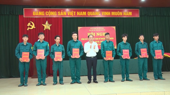 BAN CHỈ HUY QUÂN SỰ XÃ CỔ ĐÔ TỔ CHỨC HỘI NGHỊ CÔNG BỐ TRAO QUYẾT ĐỊNH CÁN BỘ BAN CHỈ HUY QUÂN SỰ XÃ- Ảnh 1.