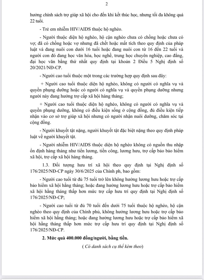 UBND xã Yên Bài niêm yết công khai danh sách, tiêu chuẩn và mức quà cho các đối tượng được thụ hưởng theo Nghị quyết số 418/NQ -CP ngày 28/12/2025 của Chính phủ- Ảnh 2.