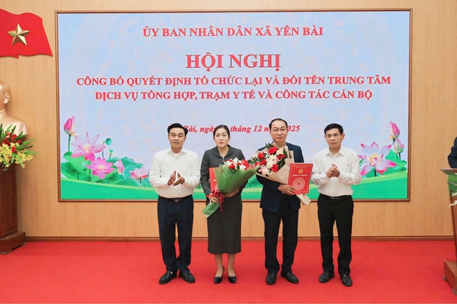 Xã Yên Bài tổ chức hội nghị công bố quyết định tổ chức lại các đơn vị sự nghiệp và công tác cán bộ- Ảnh 5.