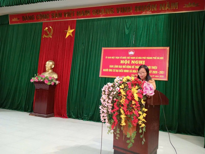 Hội nghị Ban Lãnh đạo mở rộng nhằm thảo luận, thống nhất giới thiệu người ứng cử đại biểu HĐND xã Hòa Phú nhiệm kỳ 2026–2031.- Ảnh 2.