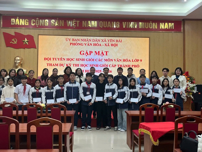 UBND xã Yên Bài tổ chức gặp mặt, động viên đội tuyển học sinh giỏi lớp 9 tham dự kỳ thi cấp thành phố- Ảnh 4.