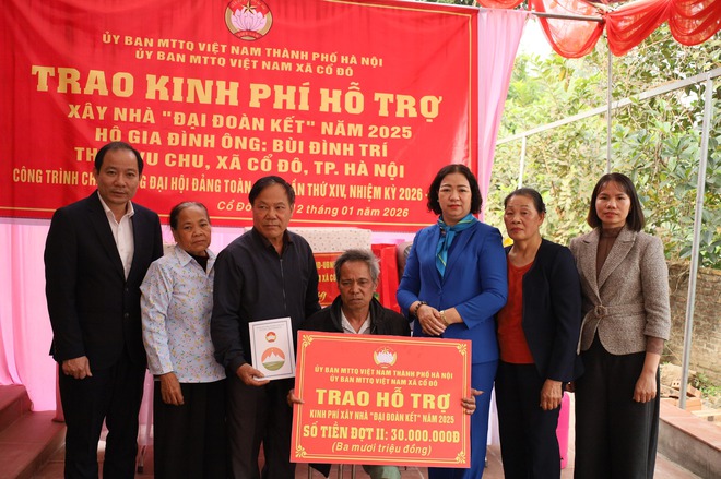 MẶT TRẬN TỔ QUỐC XÃ CỔ ĐÔ TỔ CHỨC BÀN GIAO 02 NHÀ ĐẠI ĐOÀN KẾT CHÀO MỪNG ĐẠI HỘI ĐẠI BIỂU TOÀN QUỐC LẦN THỨ XIV CỦA ĐẢNG- Ảnh 1.