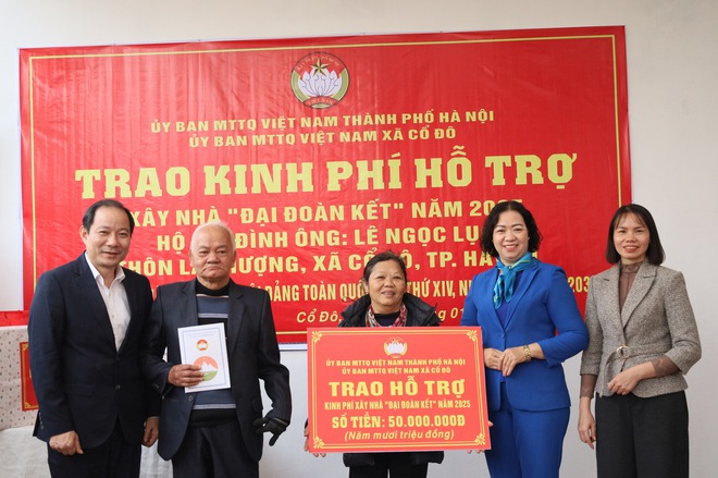 MẶT TRẬN TỔ QUỐC XÃ CỔ ĐÔ TỔ CHỨC BÀN GIAO 02 NHÀ ĐẠI ĐOÀN KẾT CHÀO MỪNG ĐẠI HỘI ĐẠI BIỂU TOÀN QUỐC LẦN THỨ XIV CỦA ĐẢNG- Ảnh 2.