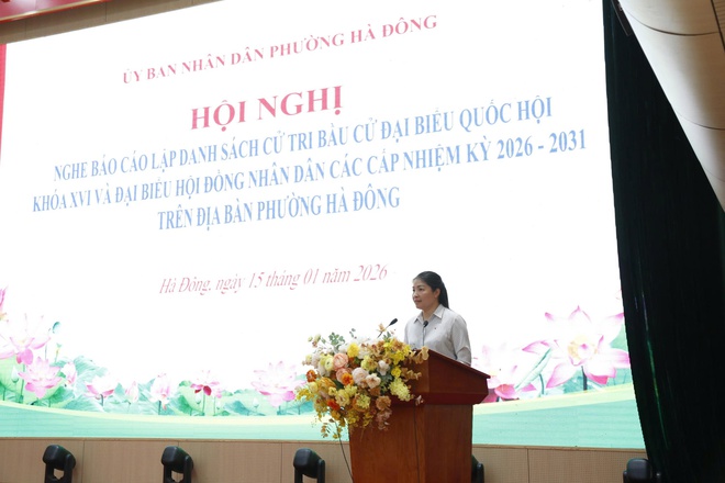 Phường Hà Đông nghe báo cáo tiến độ lập danh sách cử tri phục vụ bầu cử nhiệm kỳ 2026–2031- Ảnh 2.