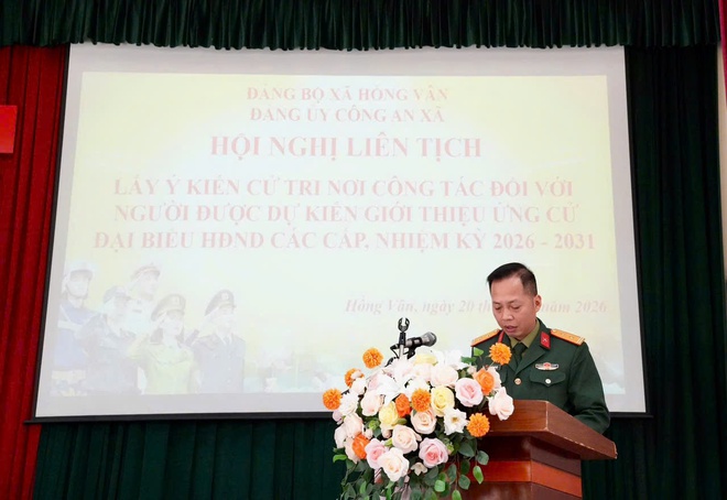 Công an xã Hồng Vân và Ban chỉ huy quân sự xã: Hội nghị liên tịch lấy ý kiến cử tri nơi công tác đối với người được dự kiến giới thiệu ứng cử Đại biểu HĐND xã, nhiệm kỳ 2026 -2031- Ảnh 8.