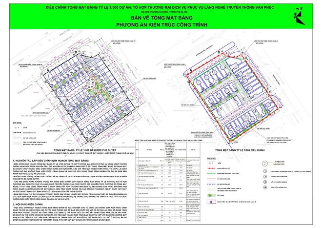 Niêm yết, công khai Đồ án điều chỉnh quy hoạch tổng mặt bằng, tỷ lệ 1/500, Dự án:
 Tổ hợp thương mại dịch vụ phục vụ làng nghề truyền thống Vạn Phúc, phường Hà Đông, Hà Nội- Ảnh 3.