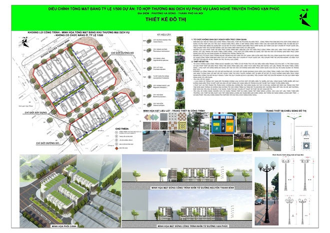 Niêm yết, công khai Đồ án điều chỉnh quy hoạch tổng mặt bằng, tỷ lệ 1/500, Dự án:
 Tổ hợp thương mại dịch vụ phục vụ làng nghề truyền thống Vạn Phúc, phường Hà Đông, Hà Nội- Ảnh 2.