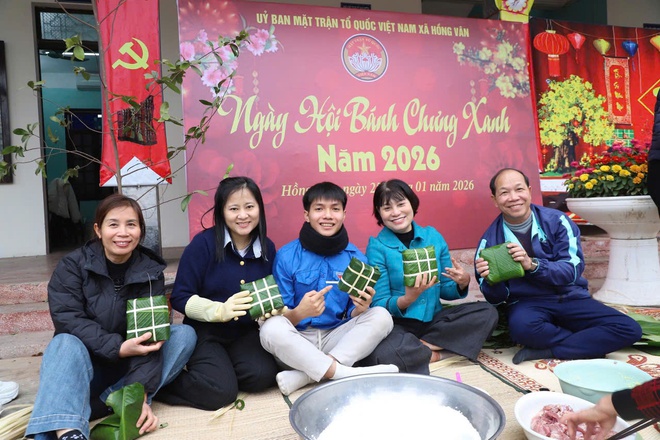 Ngày hội Bánh chưng xanh “Tết nhân ái – Xuân yêu thương” của Ủy Ban MTTQ Việt Nam xã Hồng Vân- Ảnh 4.
