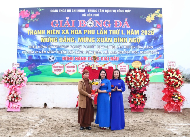 Khai mạc Giải bóng đá Thanh niên xã Hoà Phú lần thứ I - năm 2026- Ảnh 4.