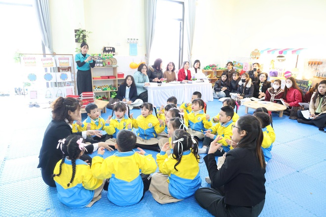 Trường Mầm non Hòa Chính tổ chức chương trình kiến tập chuyên đề “Phát triển giáo dục nhà trường”,- Ảnh 3.