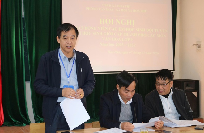 UBND xã Hoà Phú gặp mặt, động viên đội tuyển học sinh giỏi lớp 9 dự thi cấp Thành phố- Ảnh 2.