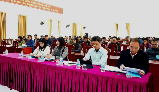 Hội nghị triển khai công tác giải phóng mặt bằng xây dựng khu đô thị thể thao Olympic trên địa bàn xã Hồng Vân - Ảnh 2.