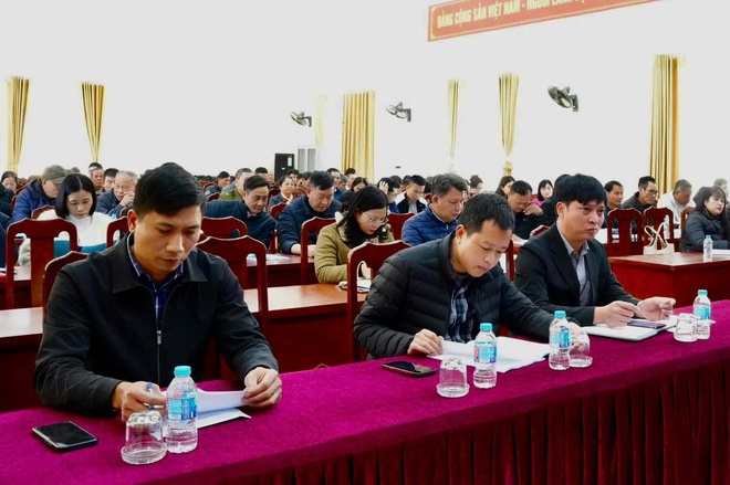 Hội nghị triển khai công tác giải phóng mặt bằng xây dựng khu đô thị thể thao Olympic trên địa bàn xã Hồng Vân - Ảnh 3.