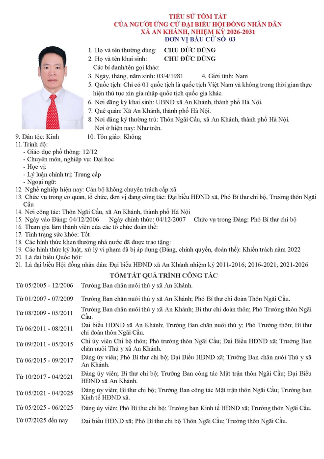 Danh sách người ứng cử Đại biểu Hội đồng Nhân dân xã An Khánh nhiệm kỳ 2026 - 2031 tại Đơn vị bầu cử số 3- Ảnh 2.