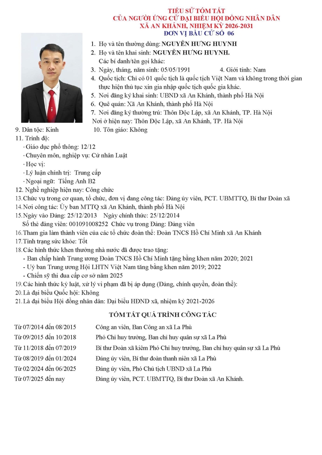 Danh sách người ứng cử Đại biểu Hội đồng Nhân dân xã An Khánh nhiệm kỳ 2026 - 2031 tại Đơn vị bầu cử số 6- Ảnh 3.