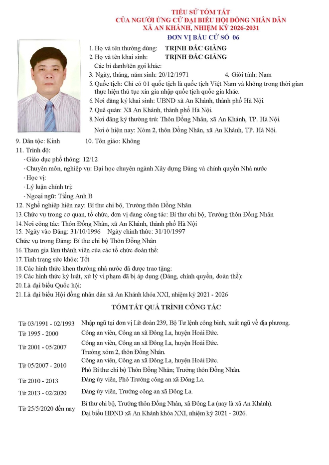 Danh sách người ứng cử Đại biểu Hội đồng Nhân dân xã An Khánh nhiệm kỳ 2026 - 2031 tại Đơn vị bầu cử số 6- Ảnh 2.