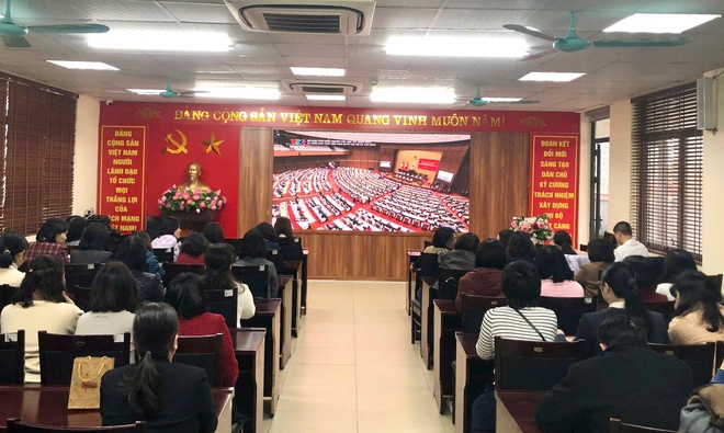 Khương Đình: Tiếp sóng Hội nghị trực tuyến toàn quốc nghiên cứu, học tập, quán triệt và triển khai thực hiện Nghị quyết Đại hội XIV- Ảnh 2.