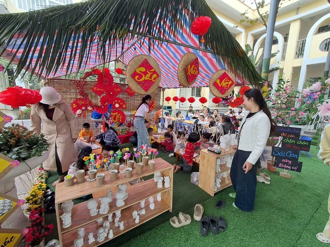 Lan tỏa giá trị truyền thống qua Hội chợ Xuân Bính Ngọ 2026 tại Trường Mầm non Thượng Vực- Ảnh 1.