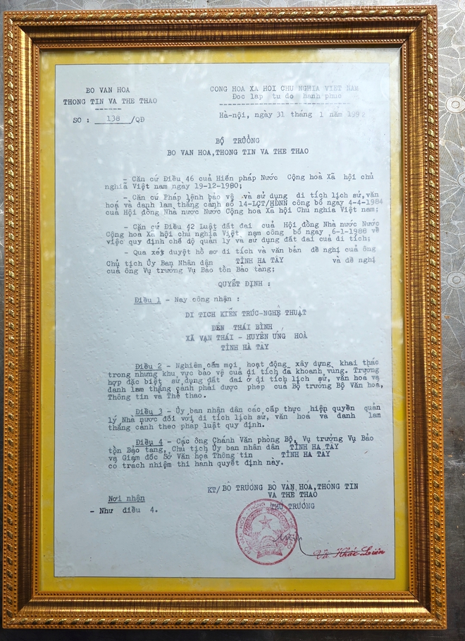 CỤM DI TÍCH ĐỀN ĐỨC THÁNH CẢ, ĐÌNH TRUNG, ĐỀN HẠ, CHÙA THÔN THÁI BÌNH, XÃ HÒA XÁ- Ảnh 13.