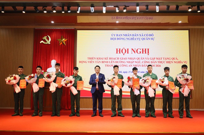 HỘI ĐỒNG NGHĨA VỤ QUÂN SỰ XÃ CỔ ĐÔ TRIỂN KHAI CÔNG TÁC LỄ GIAO, NHẬN QUÂN NĂM 2026- Ảnh 1.