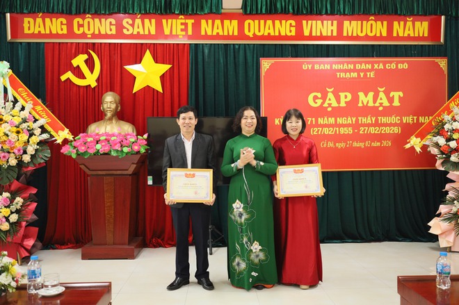 TRẠM Y TẾ XÃ CỔ ĐÔ TỔ CHỨC GẶP MẶT KỶ NIỆM 71 NĂM NGÀY THẦY THUỐC VIỆT NAM (27/02/1955 – 27/02/2026)- Ảnh 3.