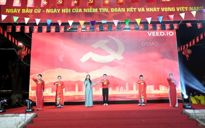 Khương Đình: Lan tỏa khí thế bầu cử qua đêm văn nghệ “Ngày hội non sông”- Ảnh 9.