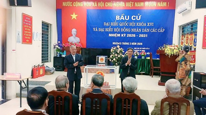 66 khu vực bỏ phiếu trên địa bàn phường Hà Đông đồng loạt khai mạc bầu cử Quốc hội khóa XVI và HĐND các cấp nhiệm kỳ 2026- 2031- Ảnh 5.
