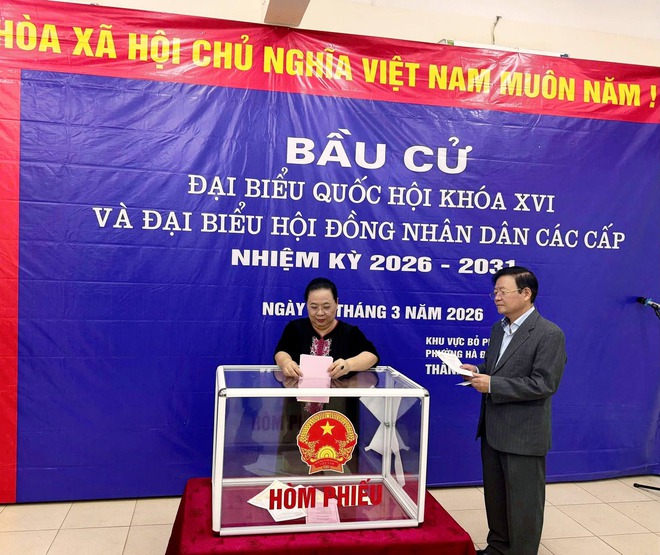 66 khu vực bỏ phiếu trên địa bàn phường Hà Đông đồng loạt khai mạc bầu cử Quốc hội khóa XVI và HĐND các cấp nhiệm kỳ 2026- 2031- Ảnh 13.