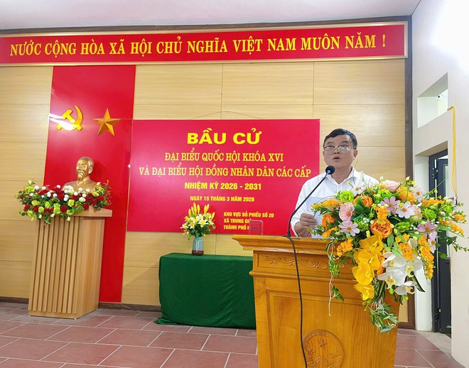 Cử tri xã Trung Giã nô nức tham gia Ngày hội nôn sông - ngày bầu cử đại biểu Quốc hội khóa XVI và đại biểu HĐND các cấp nhiệm kỳ 2026-2031- Ảnh 1.