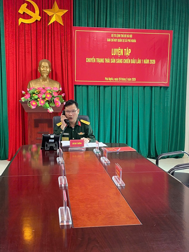 Ban chỉ huy quân sự xã Phú Nghĩa tổ chức luyện tập chuyển trạng thái sẵn sàng chiến đấu năm 2026- Ảnh 4.