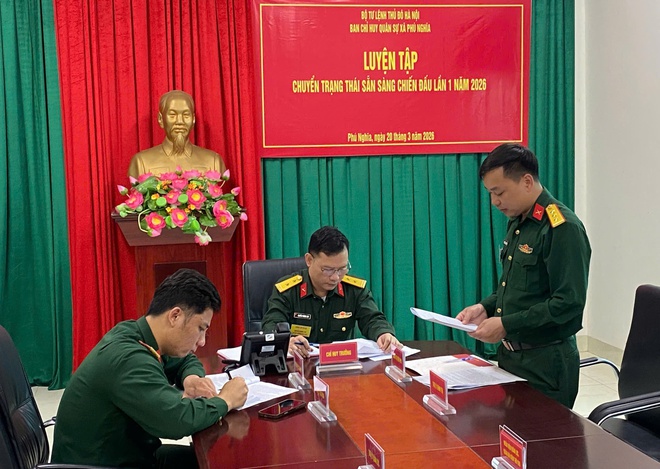 Ban chỉ huy quân sự xã Phú Nghĩa tổ chức luyện tập chuyển trạng thái sẵn sàng chiến đấu năm 2026- Ảnh 7.